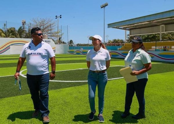 Atenea Gómez cumple compromiso con los deportistas rehabilitando otro espacio deportivo