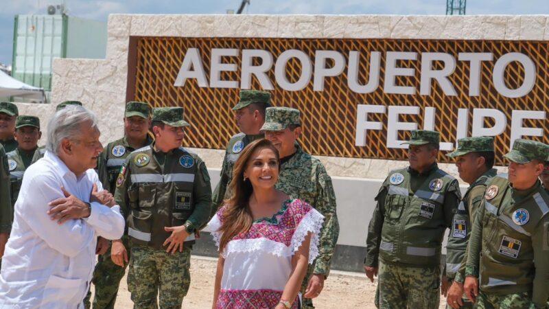 Mara Lezama acompaña al presidente López Obrador en la supervisión de obras históricas para Quintana Roo