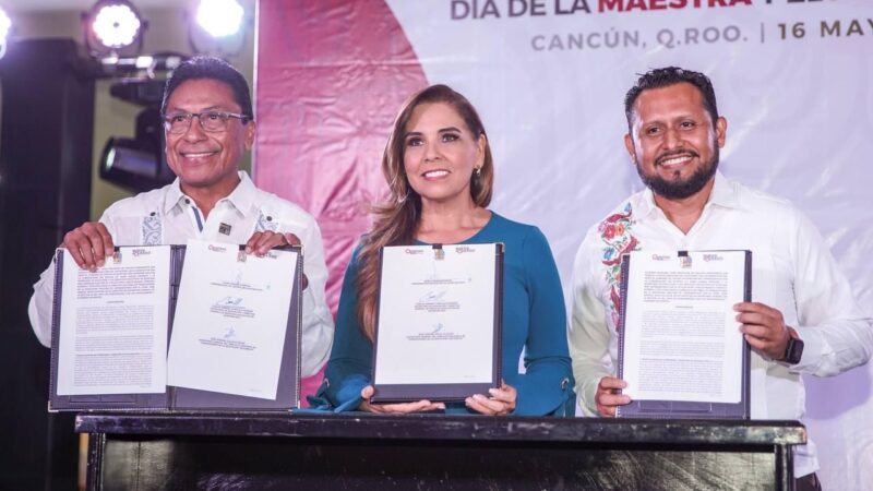 Maestros se suman con Mara Lezama al Nuevo Acuerdo por el Bienestar y Desarrollo de Quintana Roo