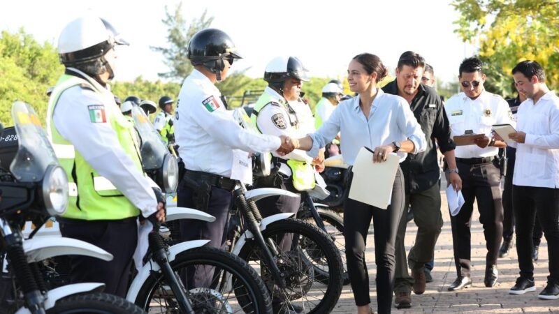 Supervisa Ana Paty Peralta presencia de elementos de Seguridad Pública en Cancún