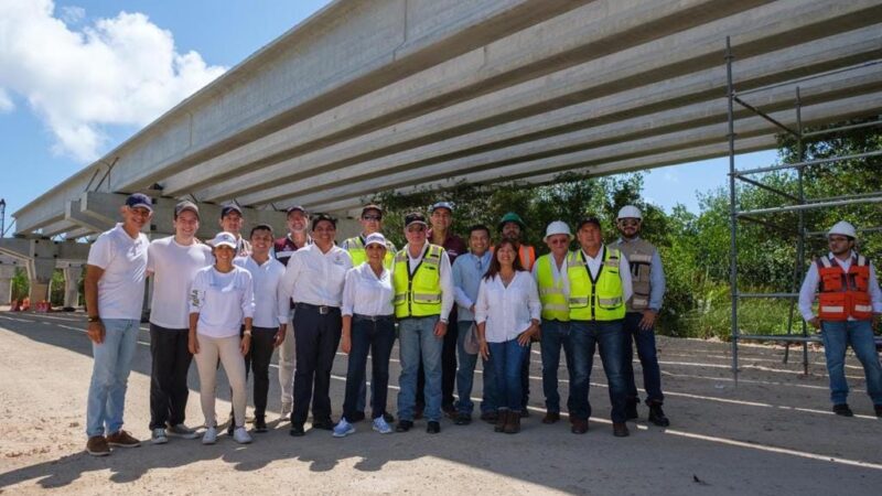 Mara Lezama supervisa avances del puente Nichupté