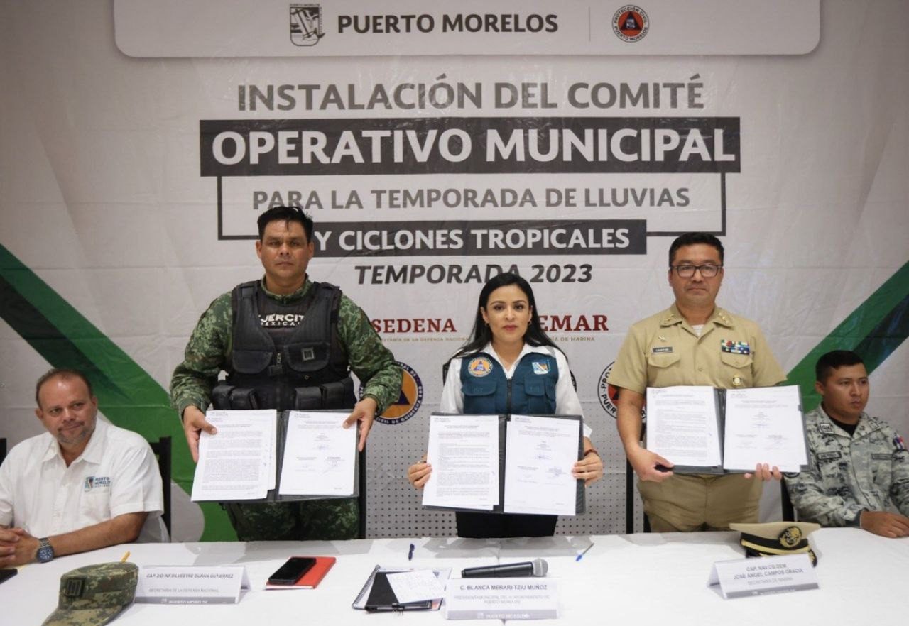 Instala Blanca Merari el comité operativo municipal para la temporada de lluvias y ciclones tropicales 2023