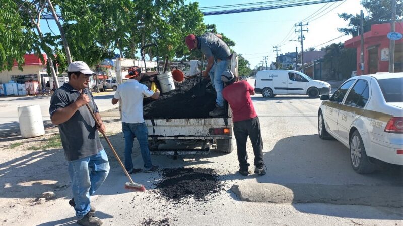 Avanza gobierno de Puerto Morelos con rehabilitación de vialidades 