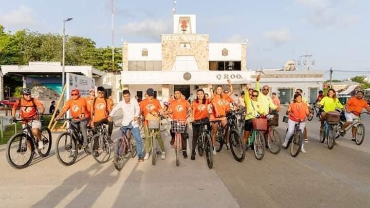 Tulum realiza tercera rodada naranja actívate, únete y di no a la violencia contra las mujeres y niñas”