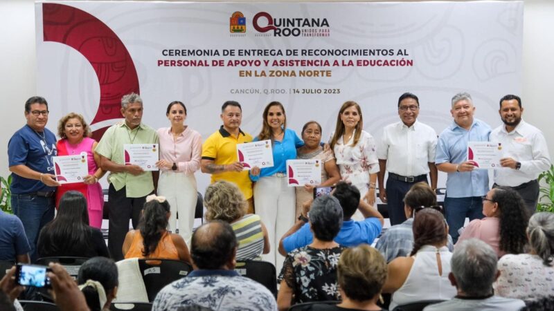 Mara Lezama valora y reconoce el trabajo del personal de apoyo a la educación