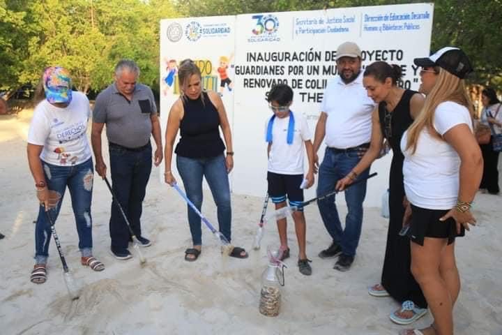 Lili Campos  junto con Cabildo Infantil inauguran proyecto “Guardianes por un municipio renovado y libre de colillas de cigarro save the beach”