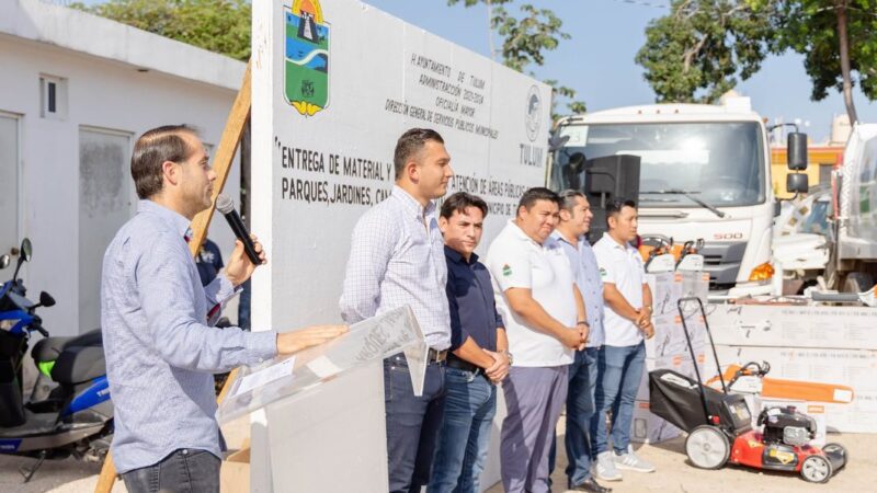 Diego Castañón fortalece servicios públicos con entrega de material y equipo nuevo