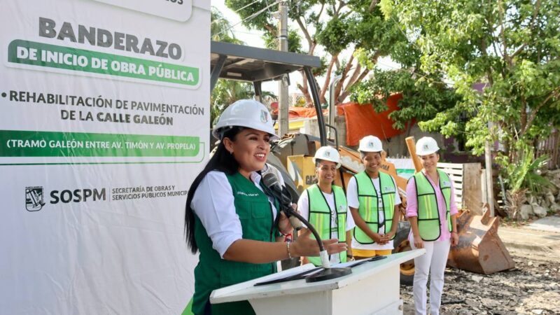 Continúa Blanca Merari con la transformación de las vialidades de Puerto Morelos