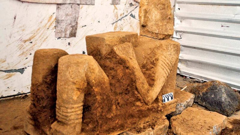 Encuentran un Chac Mool en Pátzcuaro del periodo Posclásico Tardío