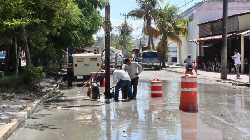 EMPRENDE SECRETARÍA MUNICIPAL DE OBRAS Y SERVICIOS PÚBLICOS EL DESAZOLVE Y PERFORACIÓN DE POZOS PLUVIALES EN PUERTO MORELOS