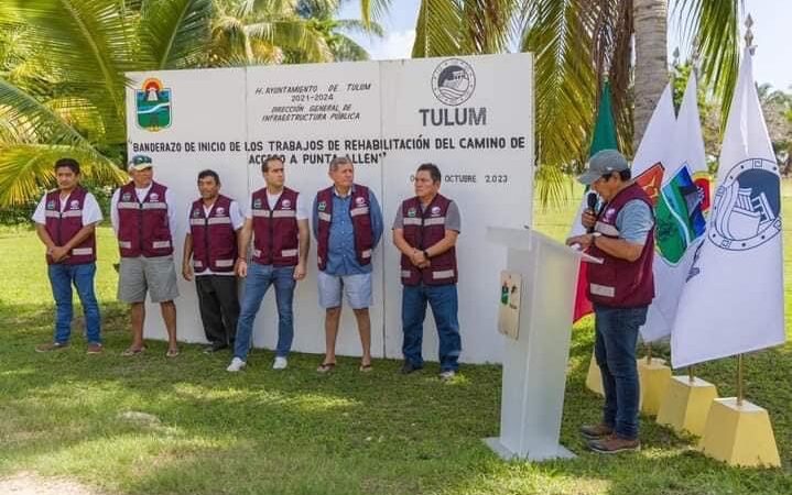 Pasajeros del Tren Maya y del Aeropuerto de Tulum llegarán a Punta Allen a través de un camino de acceso seguro y rehabilitado 