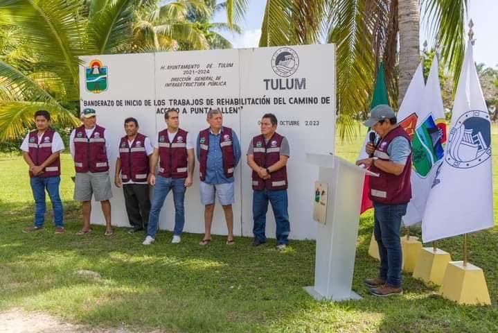 Pasajeros del Tren Maya y del Aeropuerto de Tulum llegarán a Punta Allen a través de un camino de acceso seguro y rehabilitado 