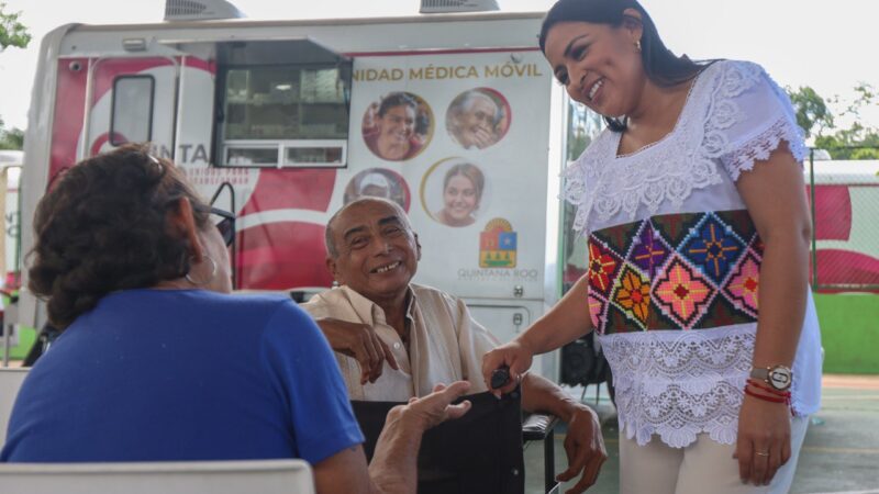 VISITA BLANCA MERARI LAS UNIDADES MÓVILES DE ATENCIÓN MÉDICA EN LEONA VICARIO