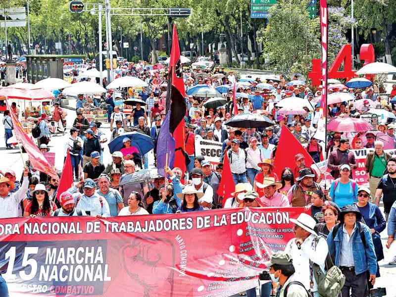 Sin clases; la CNTE alista megamarcha para hoy en la CDMX