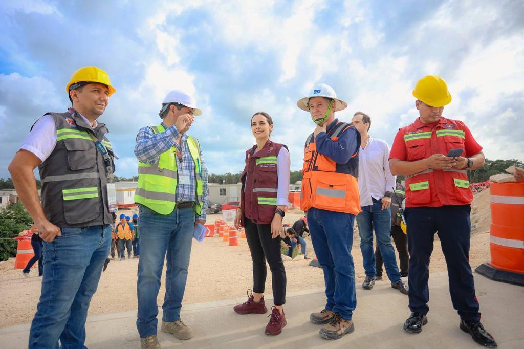 SUPERVISA ANA PATY PERALTA MEDIDAS PREVENTIVAS EN ESTACIÓN DE TREN MAYA EN CANCÚN