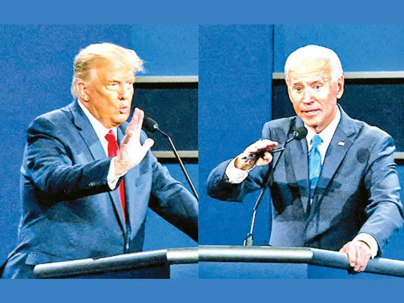 Trump y Biden llegan empatados al debate