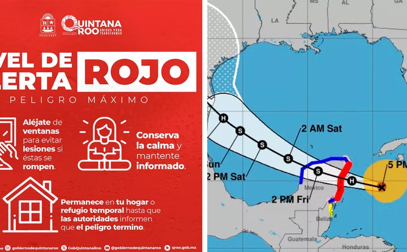 Quintana Roo pone en alerta roja a 5 municipios por la llegada del huracán Beryl