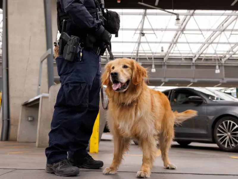 Él es Goose, el perro que es primera defensa contra el fentanilo en la frontera