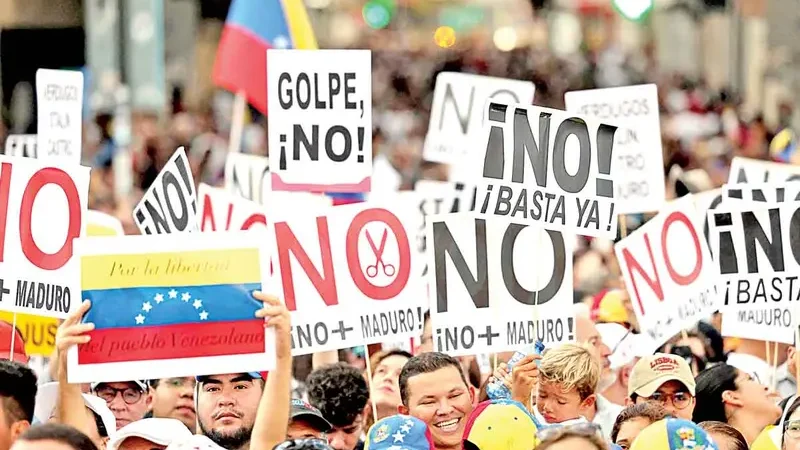 ‘La voz popular se respeta’; miles protestan contra Nicolás Maduro