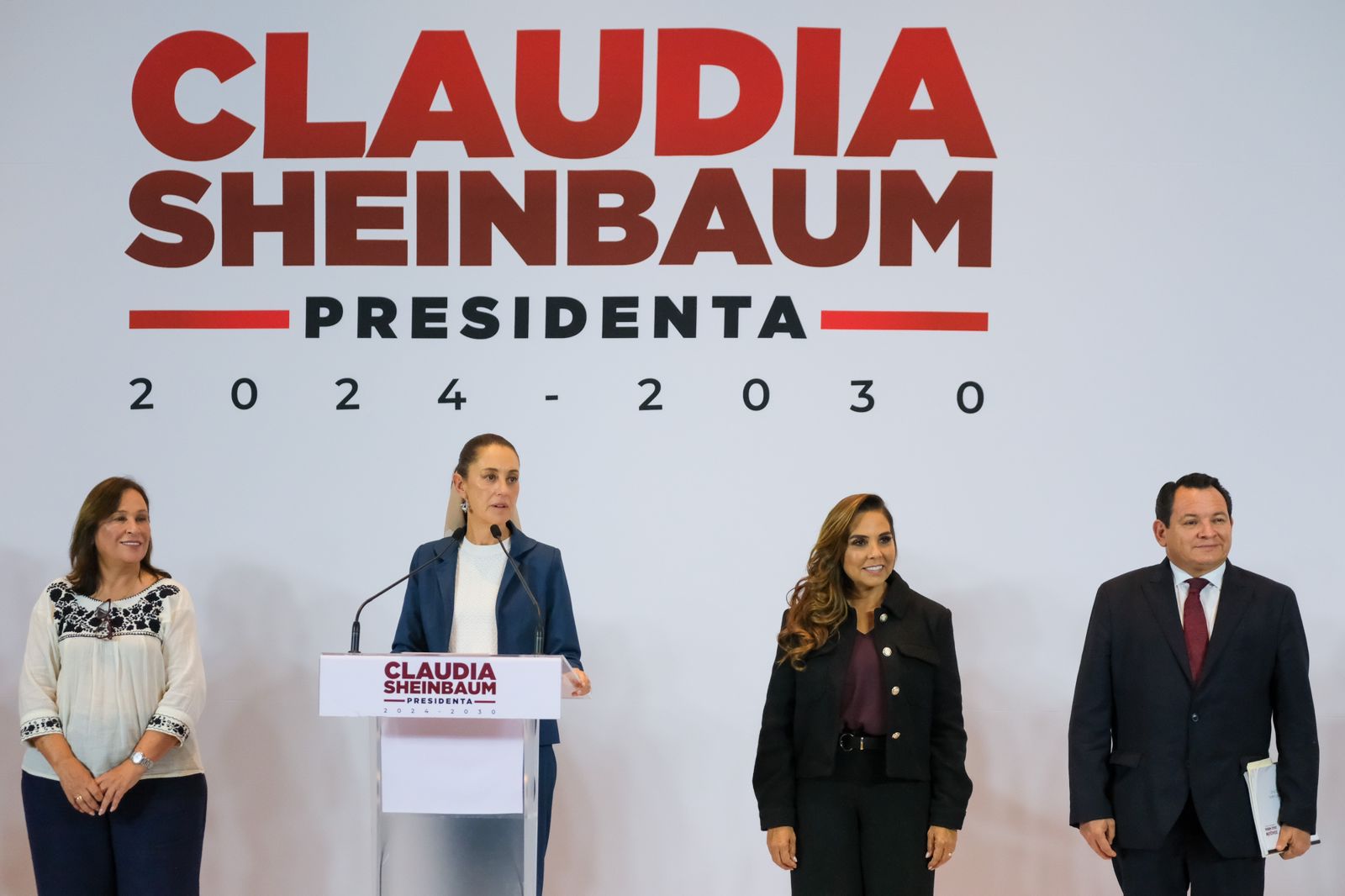 Anuncia Claudia Sheinbaum proyectos estratégicos prioritarios para el sureste como el tren de carga del Tren Maya con el respaldo de Mara Lezama