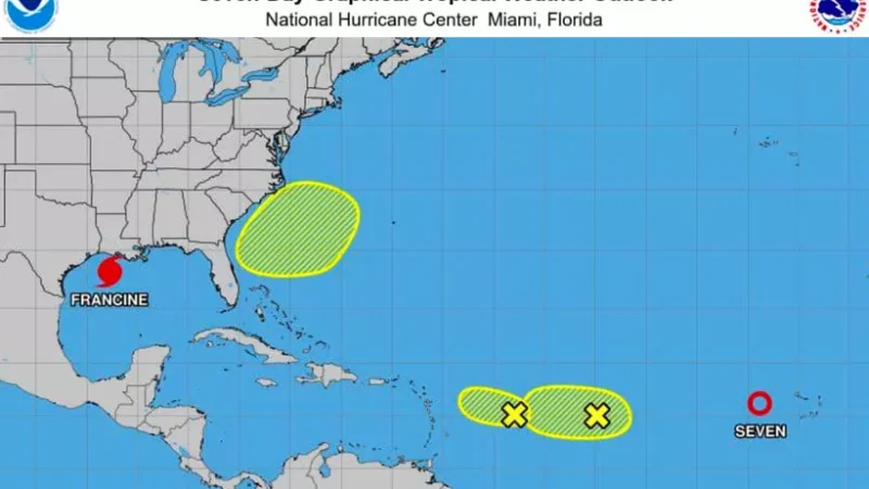 Autoridades monitorean de cerca la ‘Depresión Tropical Siete’ en el Atlántico Oriental