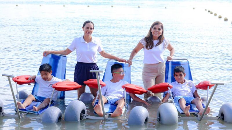 CONVIERTE ANA PATY PERALTA A PLAYA LAS PERLAS EN “PLAYA ACCESIBLE”