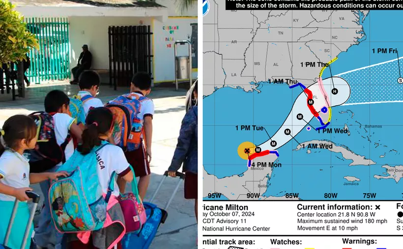 Gobierno de Quintana Roo suspende clases y establece ley seca ante llegada del huracán Milton