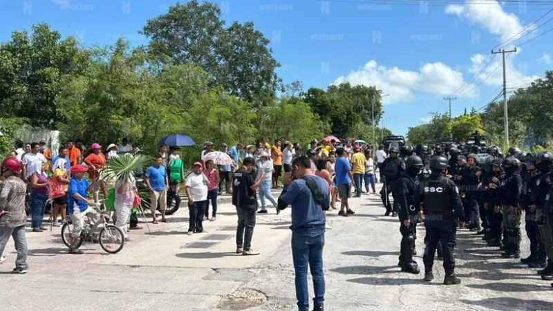 Policía interviene en intento de invasión de la Región 252 de Cancún