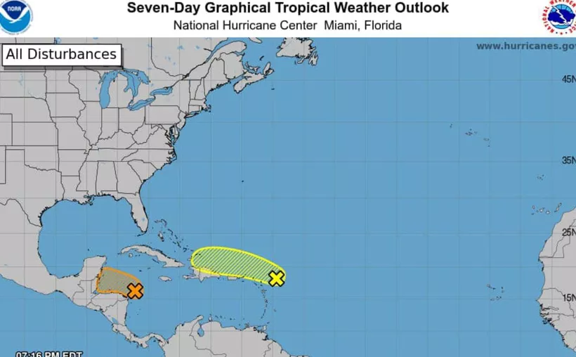 Vigilan zona de baja presión en el mar Caribe; prevén lluvias en Quintana Roo