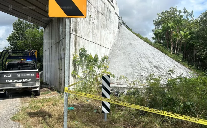 Hallan cadáver decapitado de motociclista en la autopista Cancún-Mérida