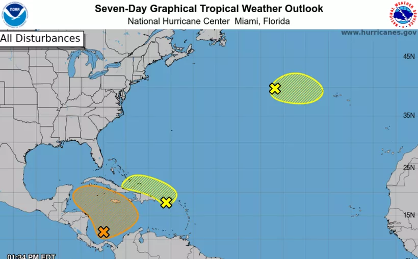 Quintana Roo vigila zonas de baja presión en el Caribe y Atlántico Norte