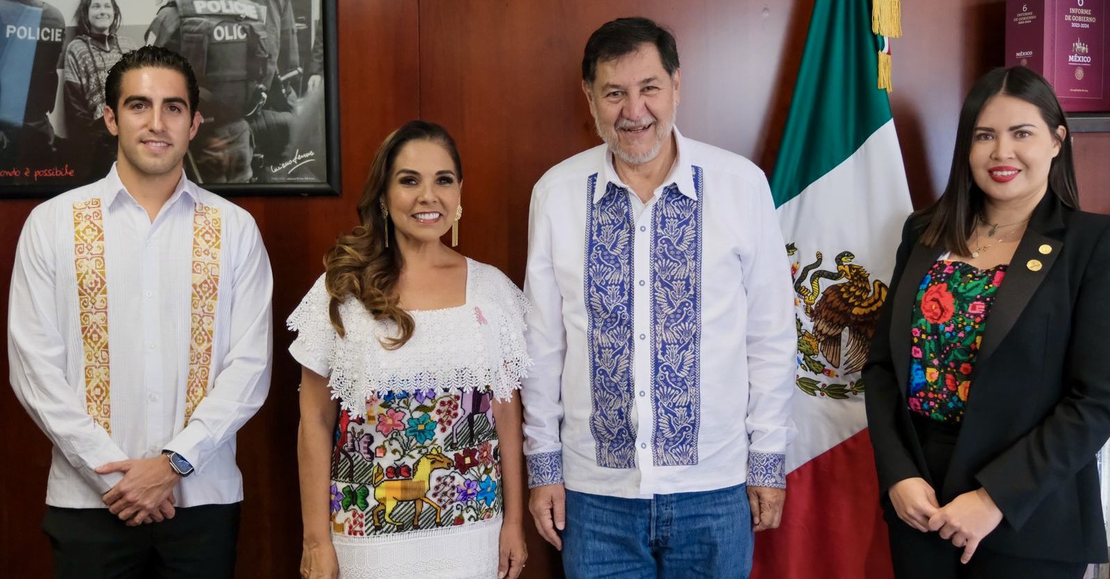 Mara Lezama se reunió con el presidente de la Mesa Directiva del Senado de la República Gerardo Fernández Noroña, a quien le hizo llegar el saludo de las y los quintanarroenses