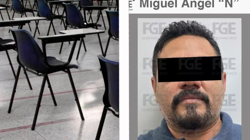 Vinculado: sorprenden a maestro de Cozumel abusando de su alumna en el aula