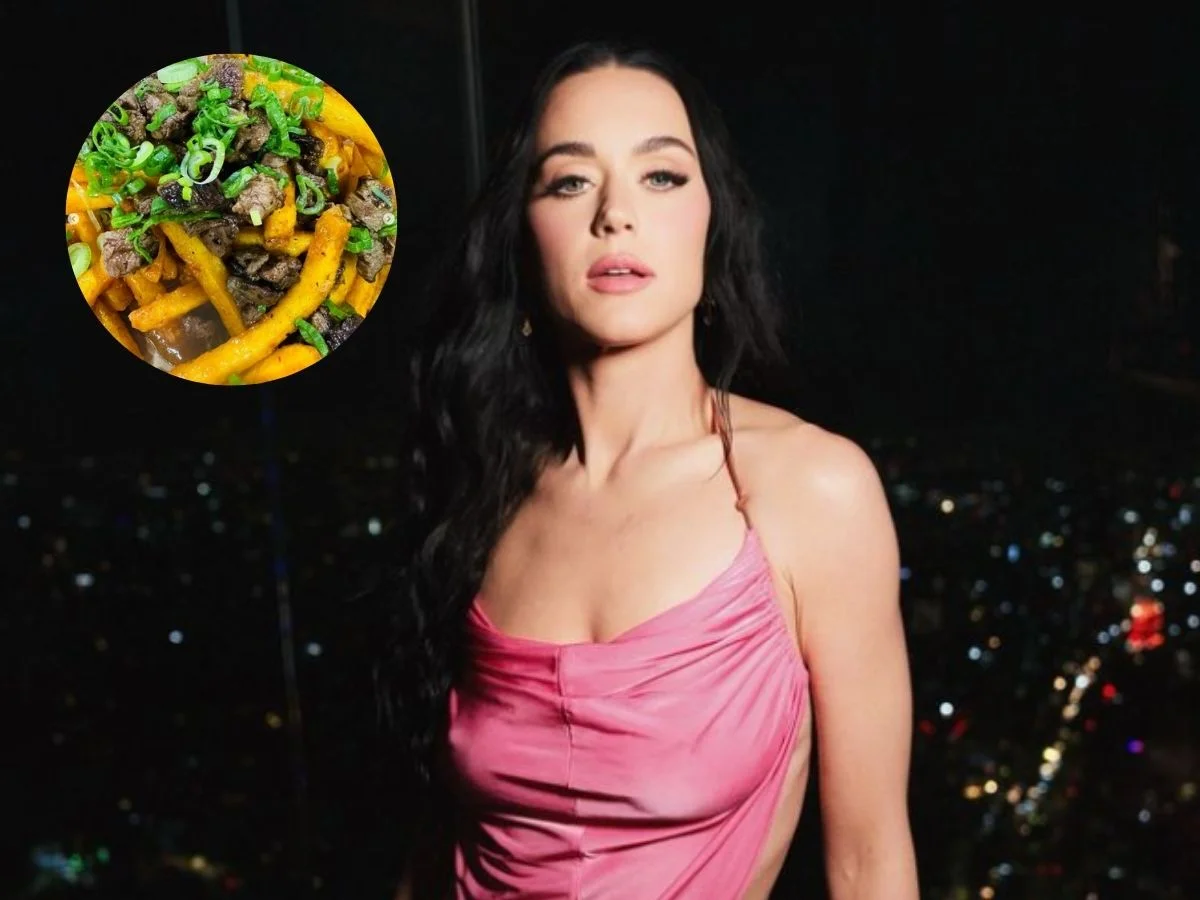 Captan a Katy Perry comiendo tacos y tomando refresco en botella de vidrio en CDMX