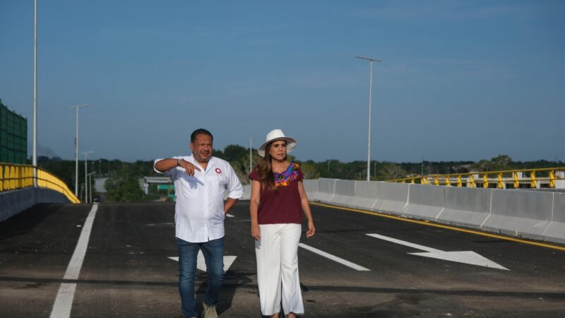 Entra en servicio espectacular y moderno puente de entrada a Chetumal, la hermosa capital: Mara Lezama