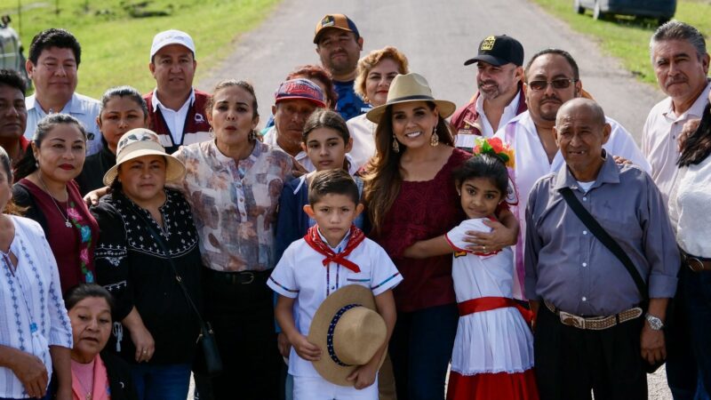 Anuncia Mara Lezama 11 millones de pesos en infraestructura carretera para el bienestar de comunidades del sur de Quintana Roo