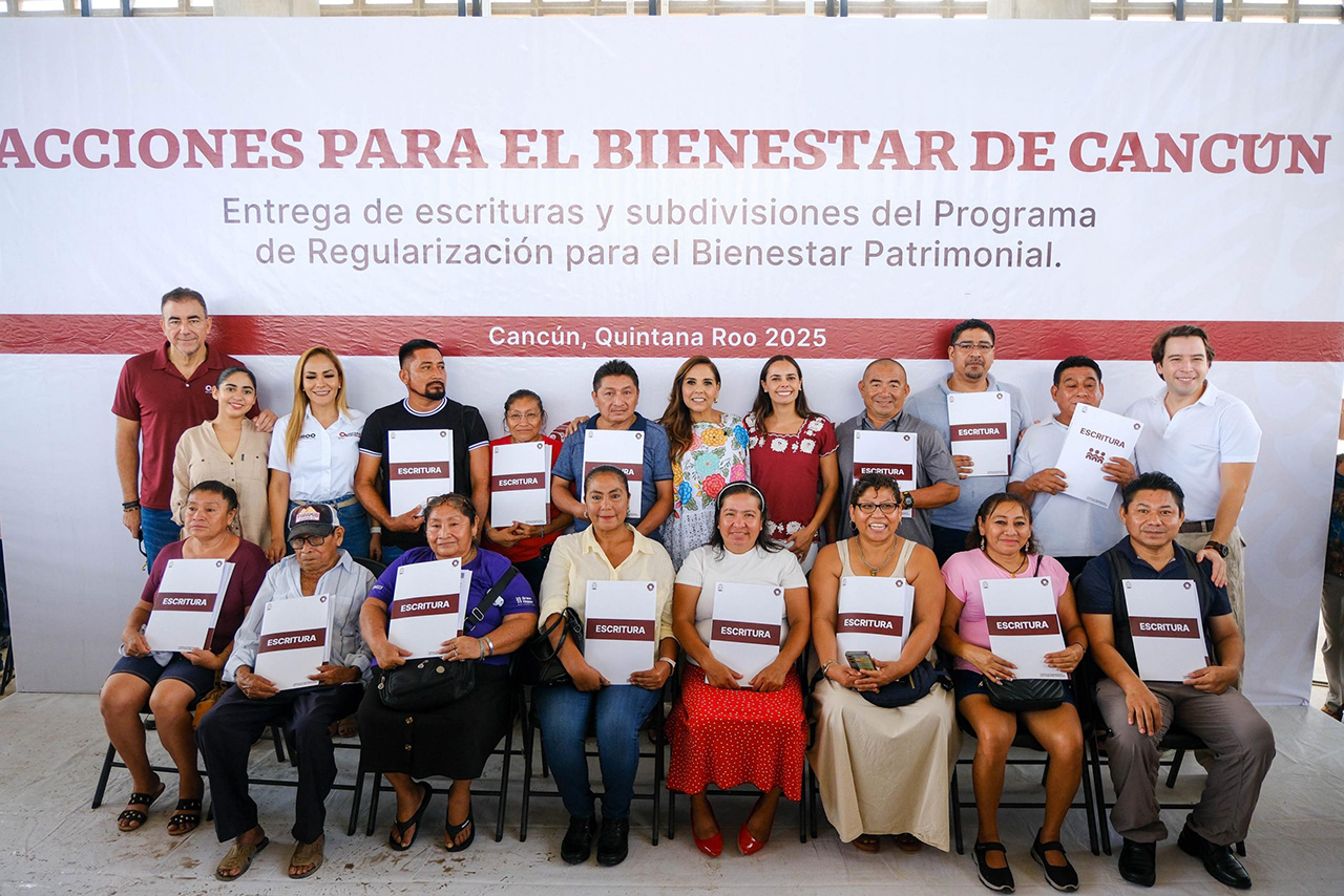 Entregan Mara Lezama y Ana Paty Peralta 303 títulos de propiedad para el bienestar y certeza jurídica de más de mil 400 personas