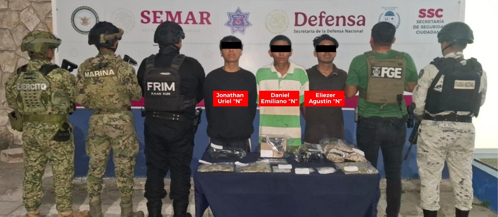 AVANZA SEGURIDAD EN CANCÚN: CAPTURAN A PRESUNTO LÍDER DE ASALTANTES Y DESARTICULAN CÉLULA DELICTIVA