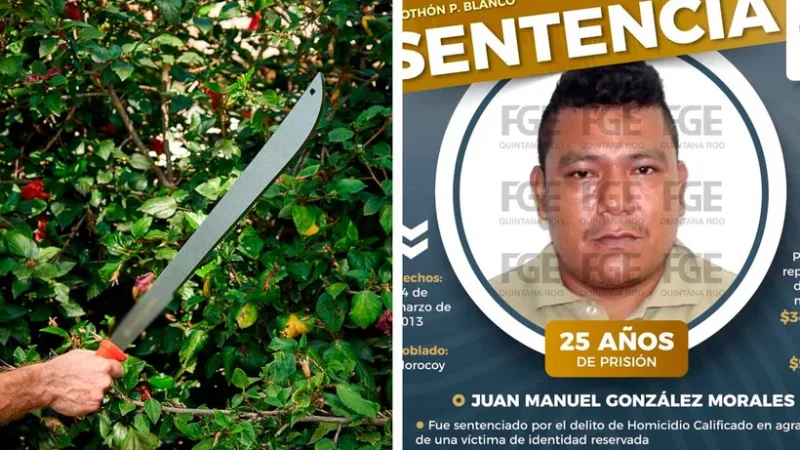 Juez da 25 años de cárcel a sujeto: mató a su amigo a machetazos