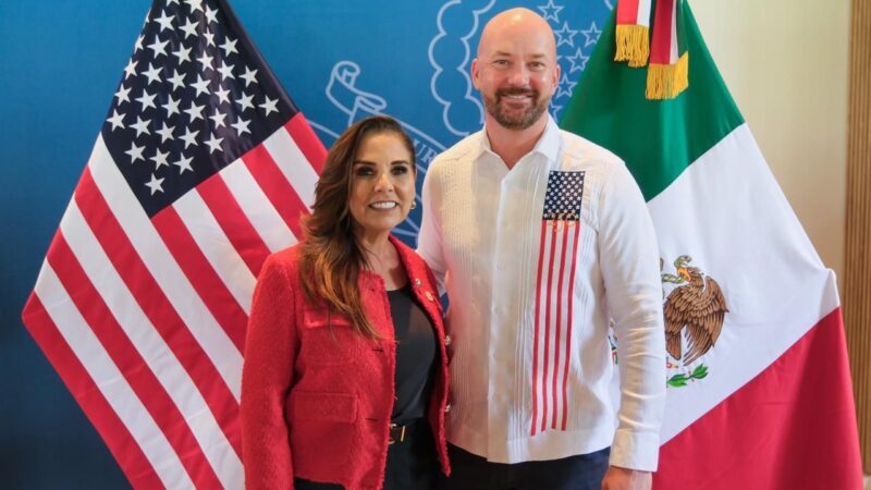 Cónsul de EU, Justen A. Thomas reconoce avances de Mara Lezama en seguridad y combate a la corrupción en Quintana Roo