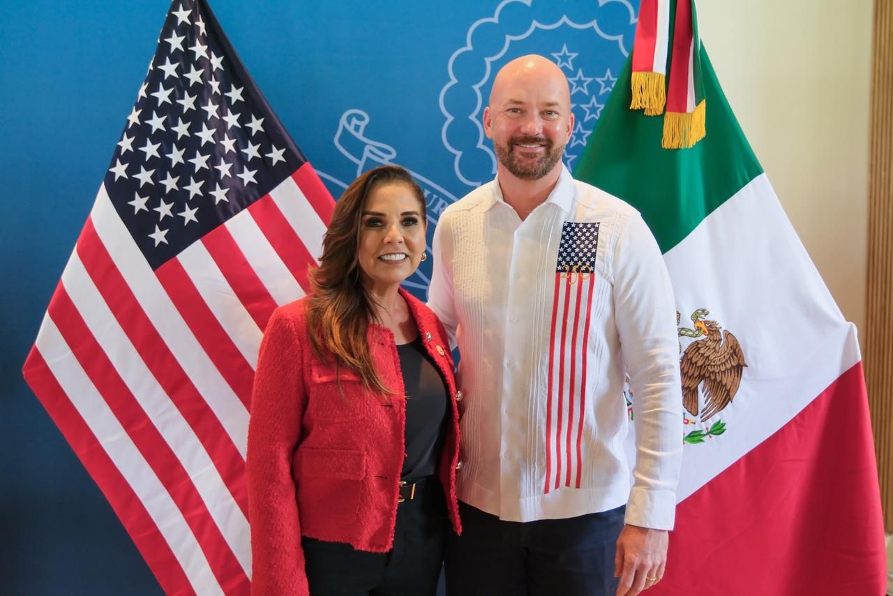 Cónsul de EU, Justen A. Thomas reconoce avances de Mara Lezama en seguridad y combate a la corrupción en Quintana Roo